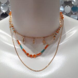 Collier Perles de Résine multicolores